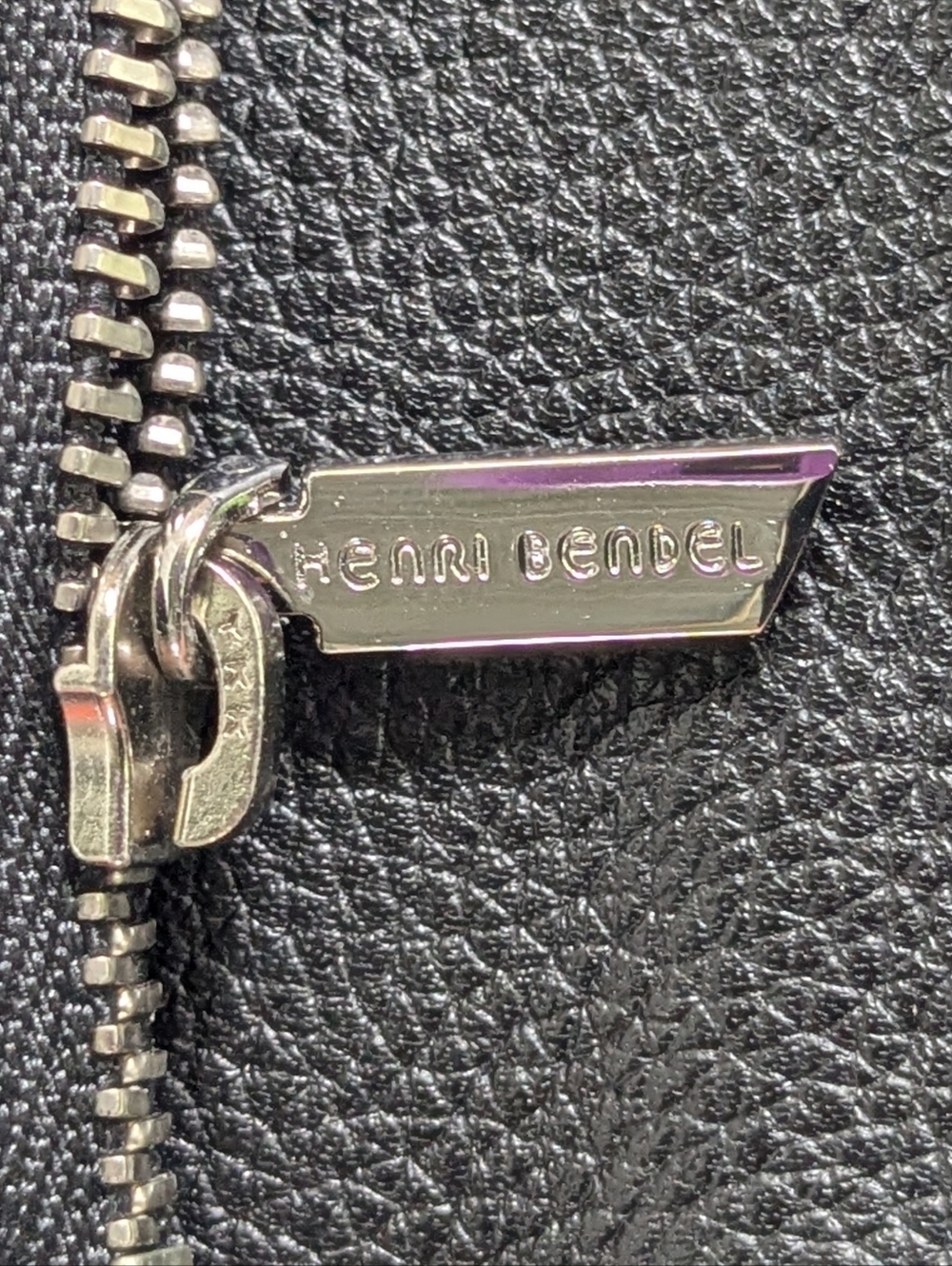 Henri Bendel Black Leather Handbag with Top Handle - Picture 7 of 9